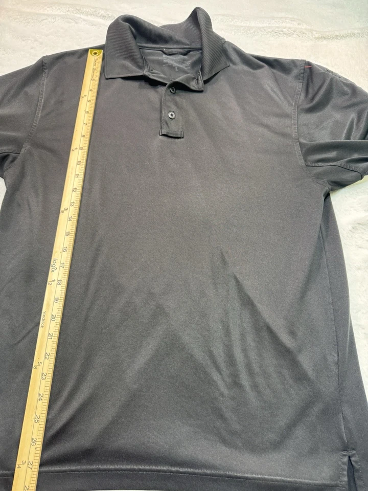 Camisa Polo Tru Spec Grande Para Hombre Negra Algodón Mezcla Poliéster Manga Corta Foto 3 de 4