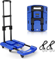 Folding Hand Truck 500Lbs, Portable Heavy Duty Dolly Cart, 6 Wheels Collapsible