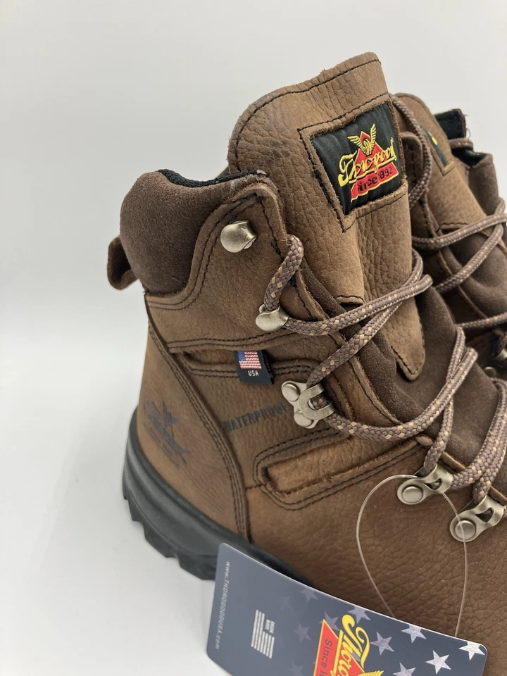 Thorogood American UNION 系列 WP 6 英寸男式全新工作靴棕色多种尺寸 — 第 4/4 张图片