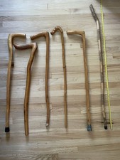 Lot Of 6 Wooden Walking Sticks
