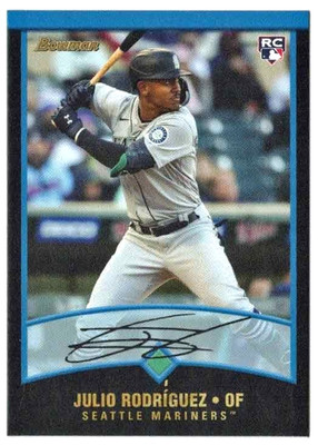 JULIO RODRIGUEZ 2022 Topps Throwback Thursday #56 2001 Bowman p/r: 3423 RC!