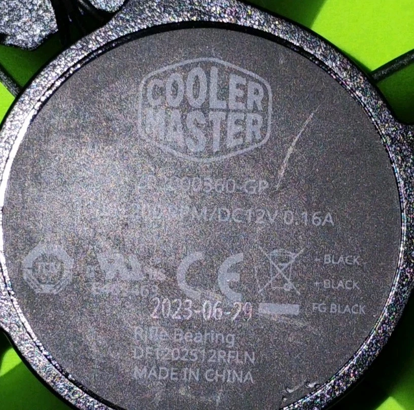 Cooler Master SickleFlow 120 Fan DF1202512RFMN Non LED 650-1800RPM 120mm x 25mm - Image 2 of 2