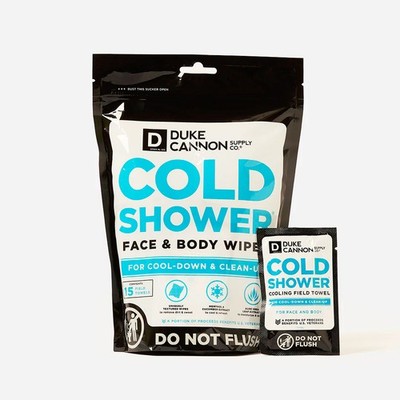 Duke Cannon Cold Shower Cooling Field Towels Multipack Pouch Refreshing Wipes