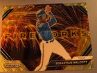 Sebastian Walcott 2024 Panini Gold Fireworks Prizm Vinyl 1/1 (RC) Rangers
