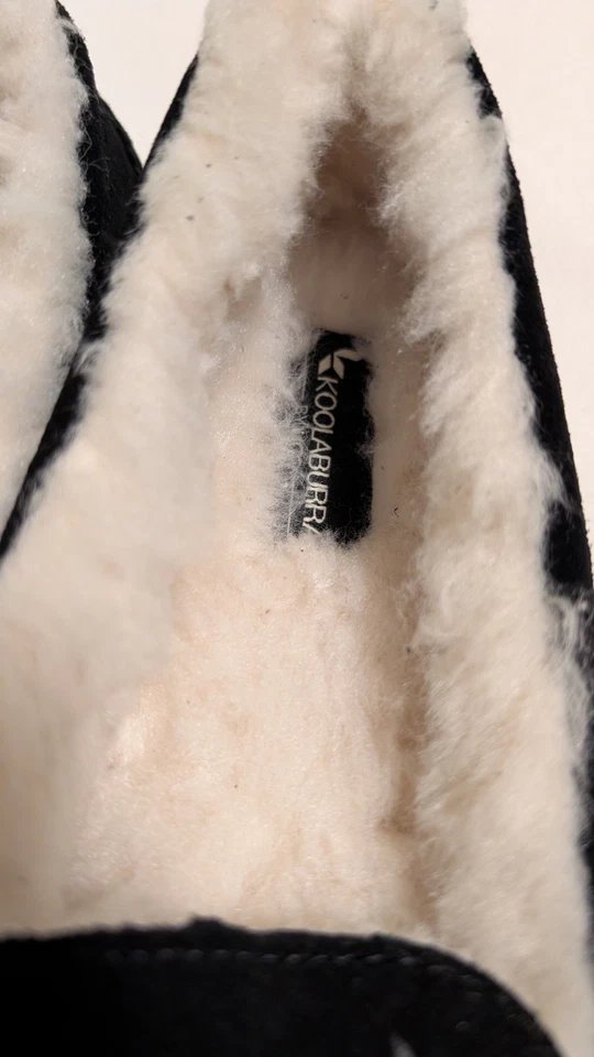Zapatillas de casa UGG Koolaburra Lezly negras de gamuza forradas de piel sintética sin usar, en caja, talla 10 N06 Foto 4 de 4