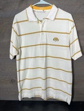 Iowa Hawkeyes Polo Shirt Mens S Yellow Vintage Cutter & Buck Y2K