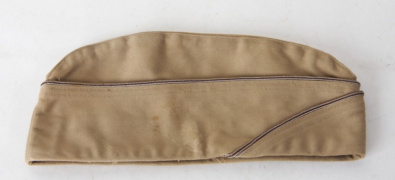 Vintage US Army Korean War Khaki Garrison Cap - Medical Service 1948