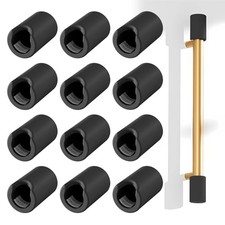 12 Pack Silicone Corner Protector Handles, Silicone Drawer Handle Black