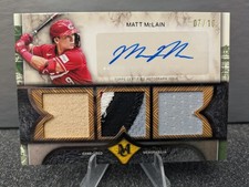 2025 Museum Collection Matt McLain Signature Swatches Triple Relic /10