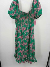 Pre-Owned J Crew Green Size XL Long Short Sleeve Dress