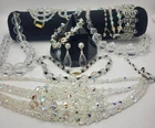 Vintage Lot Aurora Borealis Crystal Lucite Rock Czech Art Deco Jewelry High End!