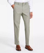 $90 Michael Kors Men's Green Classic Spring Cotton Stretch Pants 38 x 34 eau2425