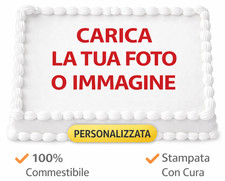 Cialda per torta personalizzata rettangolare stampa alimentare senza glutine