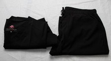Natural Uniforms Women's V Neck Cargo Pant Scrub Set EJ3 Black Medium NWT