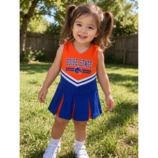 Team Athletics Boise State Broncos Toddler Cheerleader Dress Orange Blue 2T