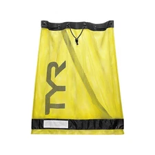 TYR 75L Yellow Mesh Sports Equipment Bag for Swimmers Quick Dry Design