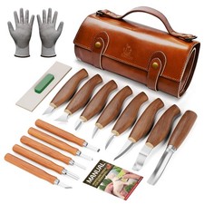 Deluxe Wood Carving Kit  Wood Carving Tools Set with Large Storage Case  Wood C...