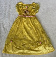 Disney Princess Dress Belle Size 4T Dress Up Costume Cosplay Halloween Sparkle