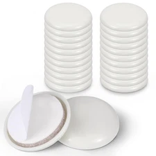 24 PCS Self-Stick Furniture Sliders, Reusable Round Glides Glider, 1-1/4 Furn...