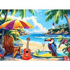 500 Piece Beach Scenery Jigsaw Puzzle for Adults 15 x 20.5 Inch Coastal Art