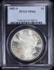 1882-S $1 Morgan Silver Dollar PCGS MS 66