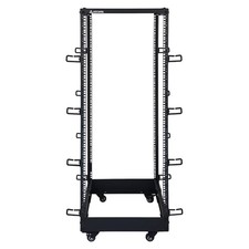 27U 4-Post IT Open Frame Server Rack 19 Inch Depth-Adjustable 22" to 40" Ne...