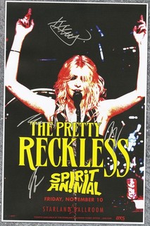 The Pretty Reckless autographed concert poster Mark Damon Taylor Momsen