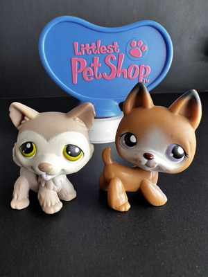 Littlest Pet Shop #358 HUSKY Dog Tan/beige - Authentic  LPS Husky Puppy #358 Toy main image 2