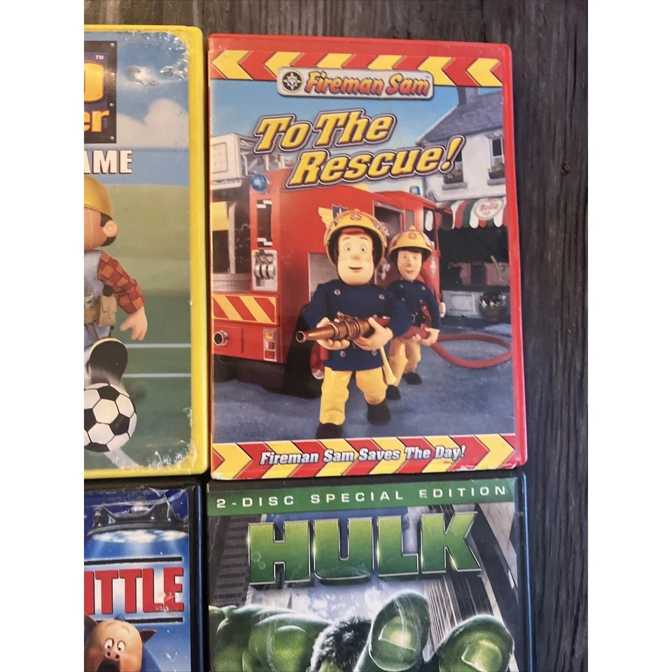 Lot Of 8: Children's Movies Bob The Builder Tarzan Hulk Fireman Sam Chicken Litt - Image 4 of 4