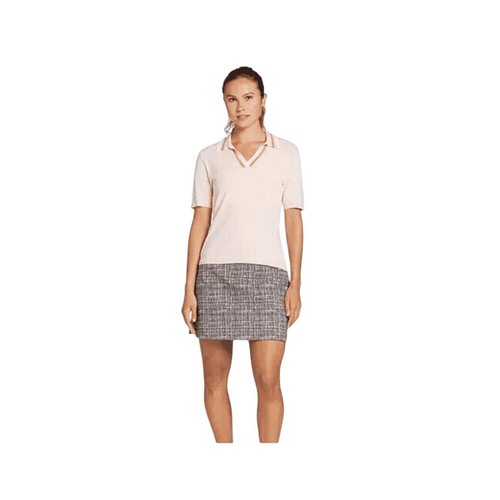 * New NWT Lady Hagen Contrast Trim Pink Short Sleeve Polo Shirt Women's Size XL