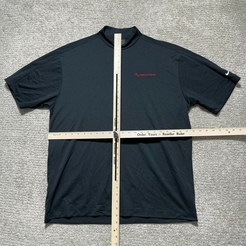 Company LOGO Nike Golf Shirt Adult Extra Large Black Nike Golf Tag Mens - Picture 6 of 9