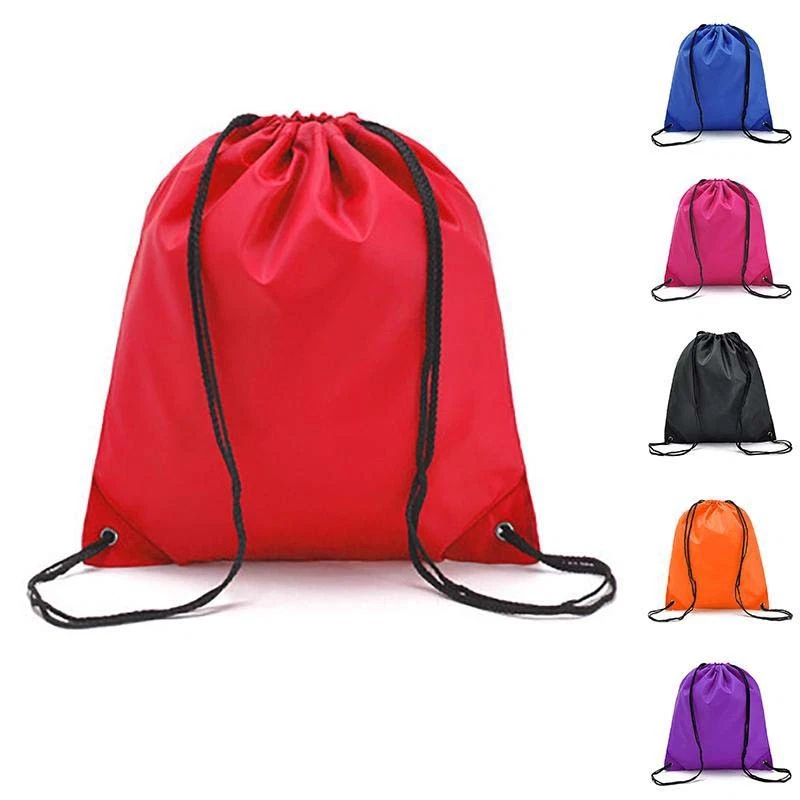 Travel Nylon Drawstring Backpack Bag String Waterproof Sackpack Sports Bags