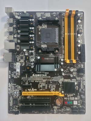 BIOSTAR TA970 SOCKET AM3+ MOTHERBOARD DAMAGE PCIE X16 SLOT NOT WORKING FOR PARTS