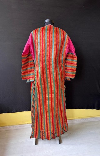 1900s Antique Ottoman Silk Turkish Kaftan Costume, Anatolian Three Skirts - Picture 3 of 10
