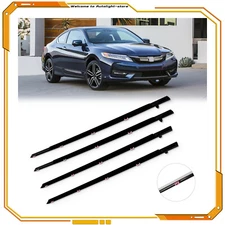 4pc Fits Honda Accord 2013-18 Outer Window Moulding Trim Weatherstrip Seal Belt