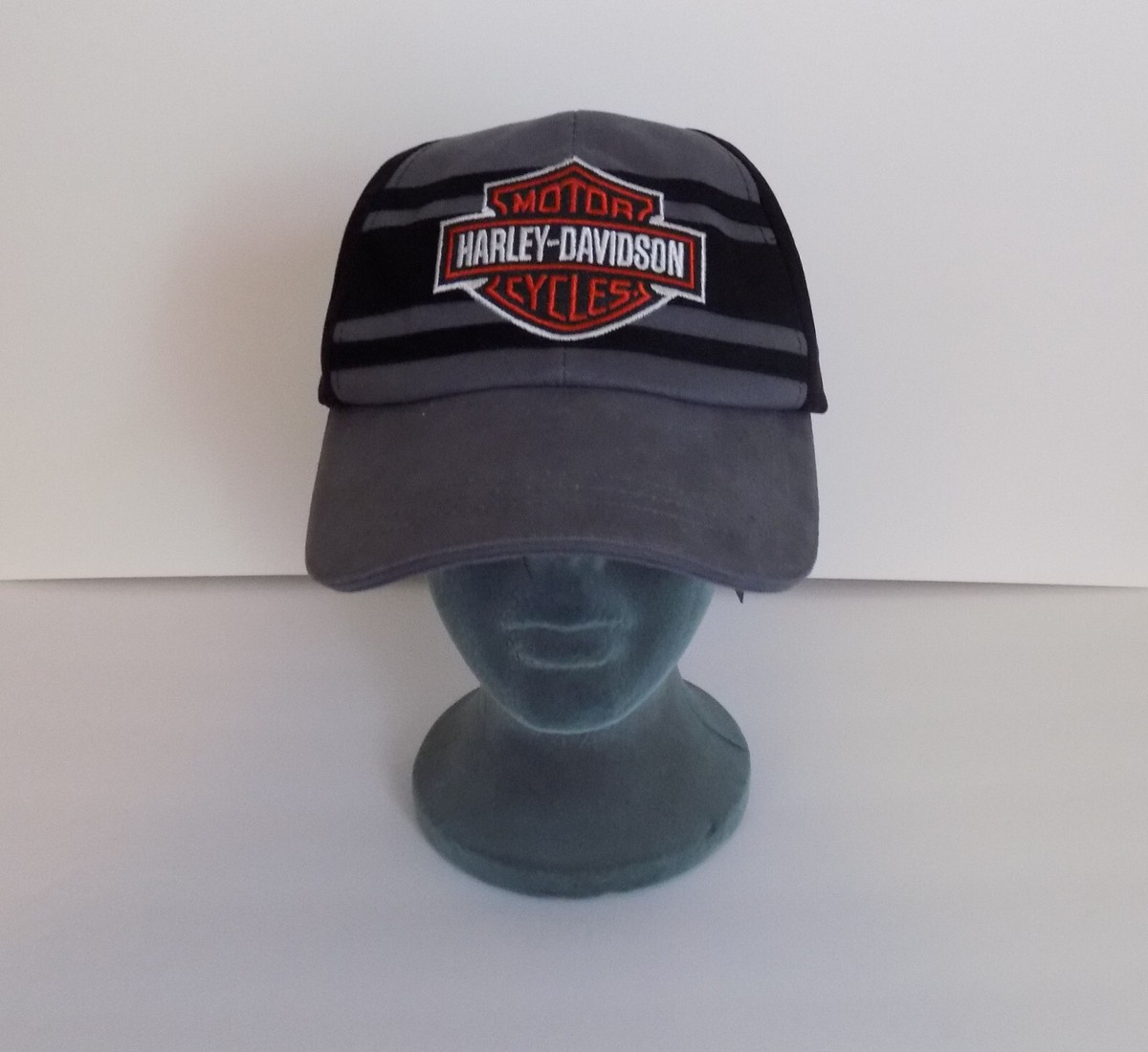 Harley-Davidson Mens B&S Curved Brim Black/Gray Colorblocked 