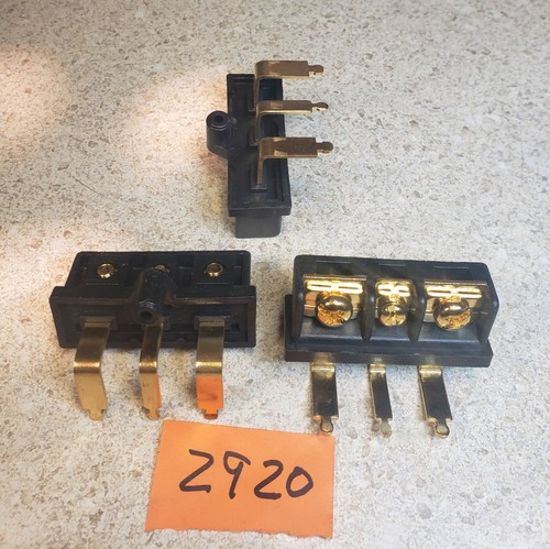 (3) NEW Gold 3 Pole Barrier Terminal Block w/Right Angle PCB Tang - Unbranded! - Picture 4 of 4