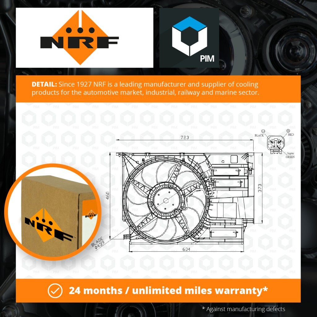 Radiator Fan fits BMW 225 F45 2.0 13 to 19 B48A20B Cooling NRF