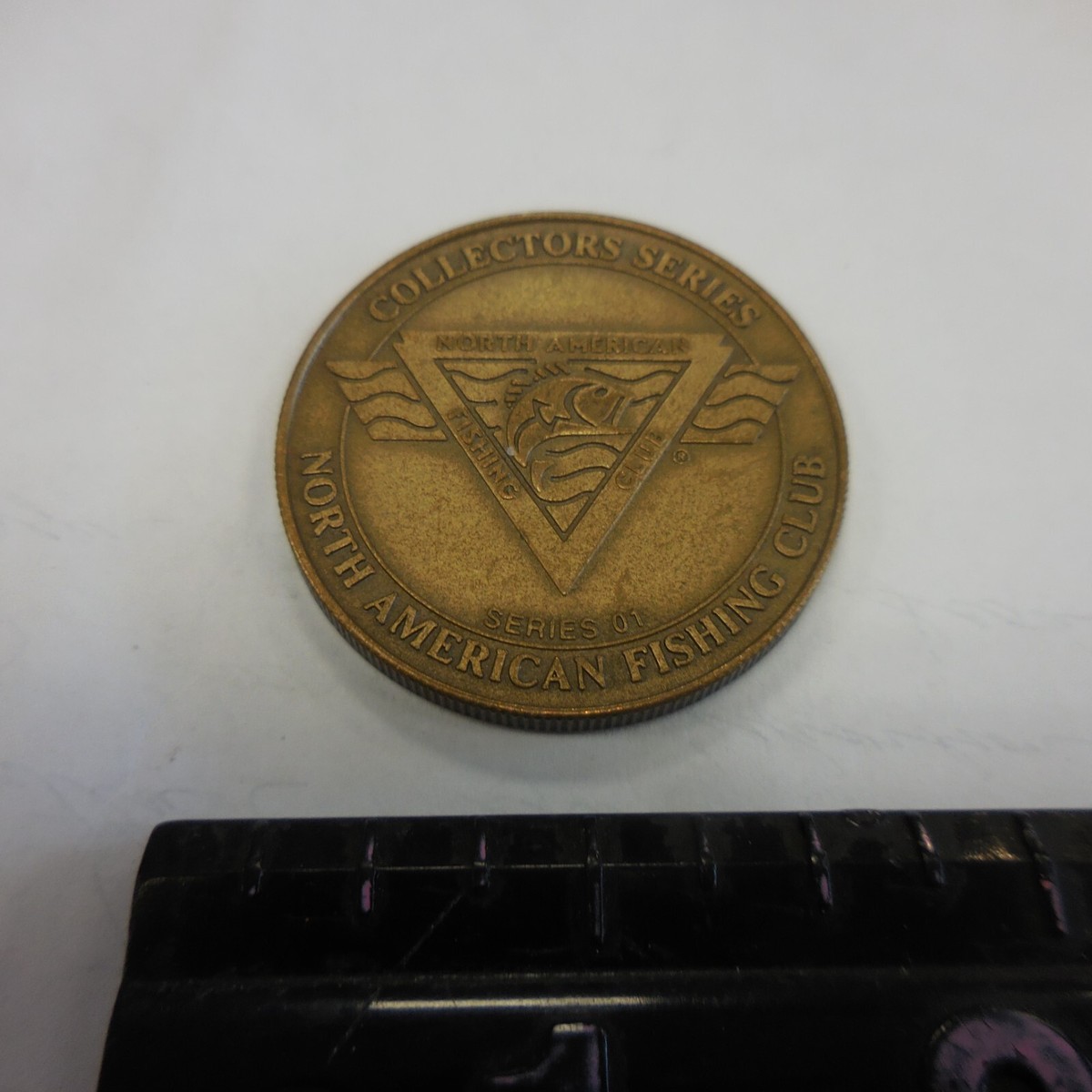 1990s OLD BRONZE AGE Circle Fish USA製 L North American Fishing Club Collectors Medallion Walleye Coin