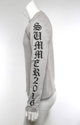 VETEMENTS SUMMER 2016 Old-English Graphic Heather Grey Long-Sleeve