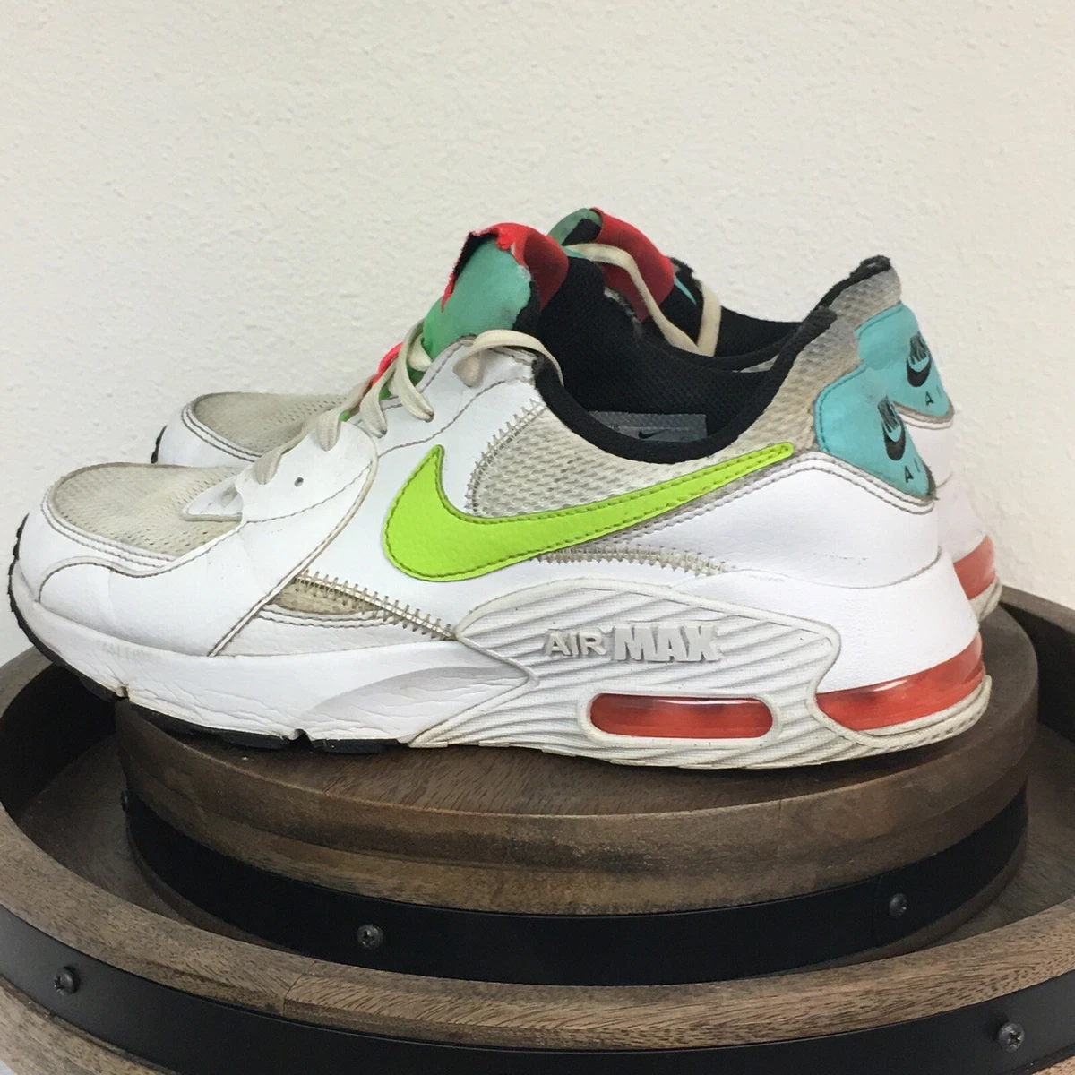 Air max 9 white best sale green