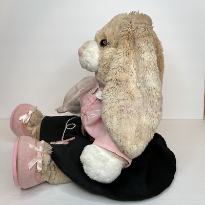 Build a Bear Bunny Plush Cinnamon Swirl Floppy Ear Rabbit 50s Sock