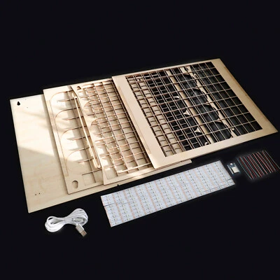 build-yours.de Bausatz- WordClock Jupiter Grau-  Wortuhr zum bauen - Bastelidee - Bild 1 von 4