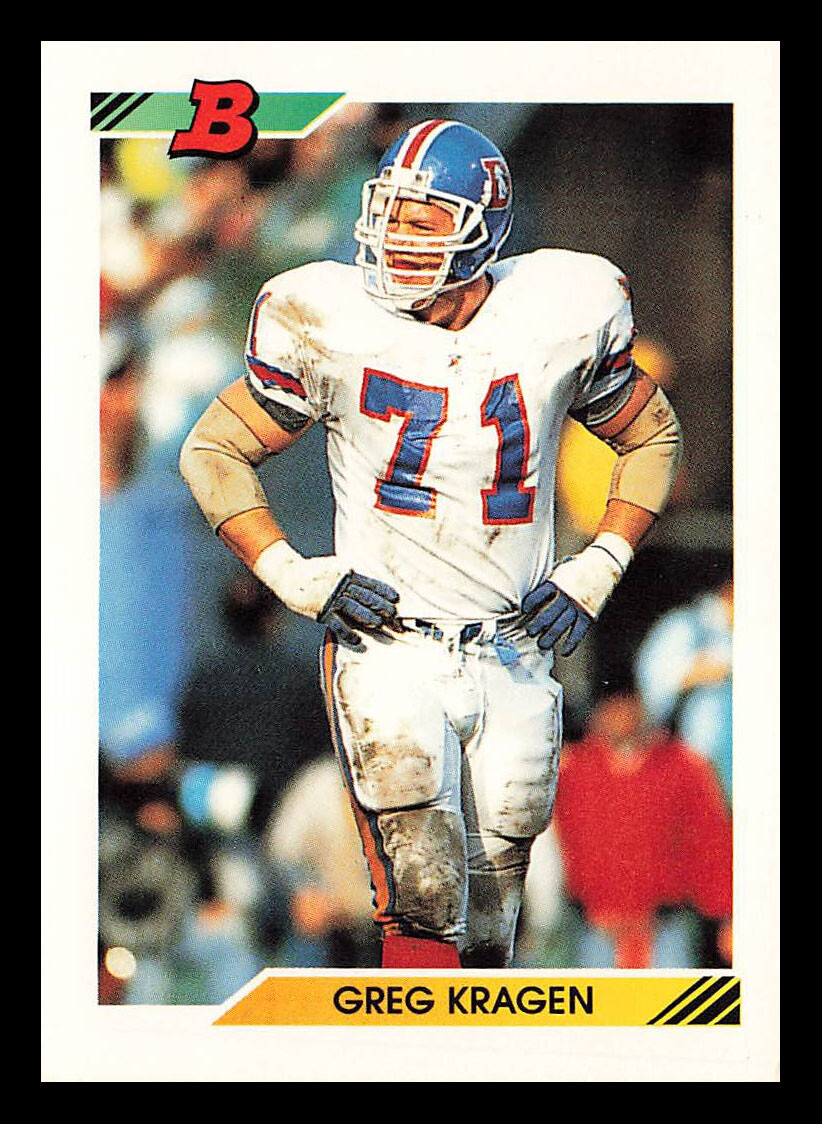 Greg Kragen #211 1992 Bowman Denver Broncos | eBay