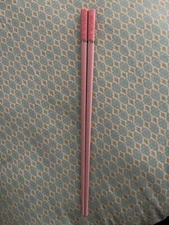 JAPANESE PINK  SAKURA  CHOPSTICKS W/ FREE HANDMADE SILK HOLDER