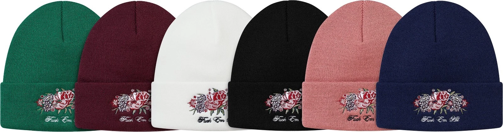 Pièce maîtresse suprême Beanie.F*&K EM ALL. Taille unique ÉPUISÉ RARE MARINE