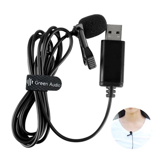 USB Clip On Mic 2m Long Cable for Laptop with Noise Cancelling Enjoy Clear Sound - Afbeelding 4 van 8