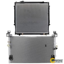 New Aluminum Radiator & AC Condenser Cooling Kit For 98-04 Toyota Tacoma 3.4L V6