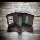 Leatherboss Mens RFID Blocking Hunter Leather Credit Card ID Trifold Wallet