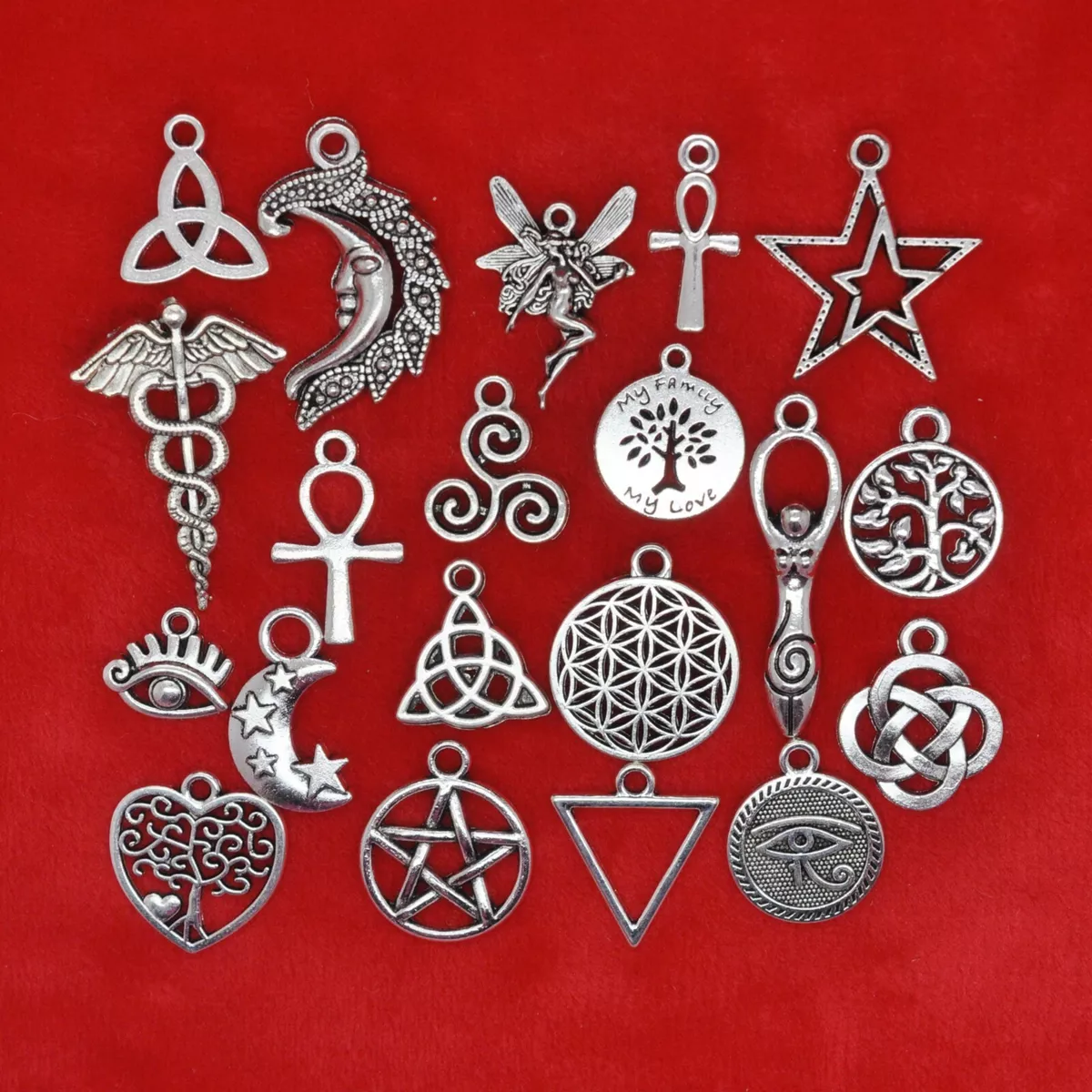 Tibetan Silver Pagan Symbols Wiccan Wicca Celtic Witchcraft Charms Pendants